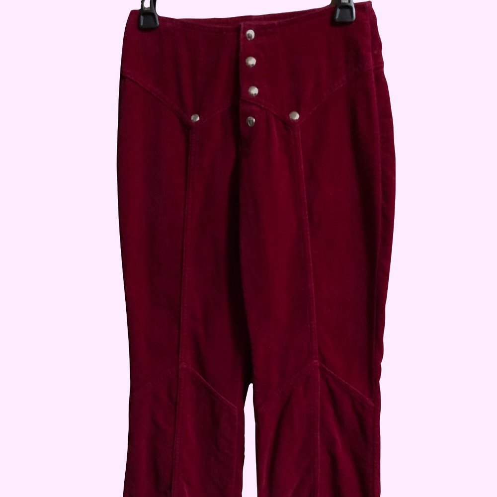 Striking Red Vintage Holdtex Womens Corduroy Pants